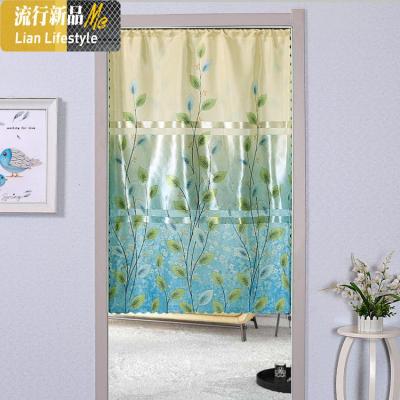隔断帘帘布艺卧室卫生间客厅厨房家用宿舍装饰帘夏季日式半帘 三维工匠窗帘