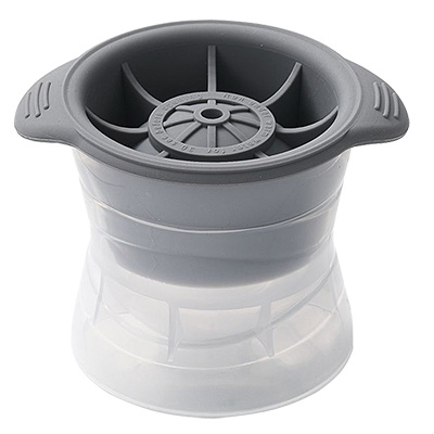 大号硅胶冰球模具威士忌冻冰块盒球形圆形制冰盒带盖做冰冰格酒吧 敬平 灰色