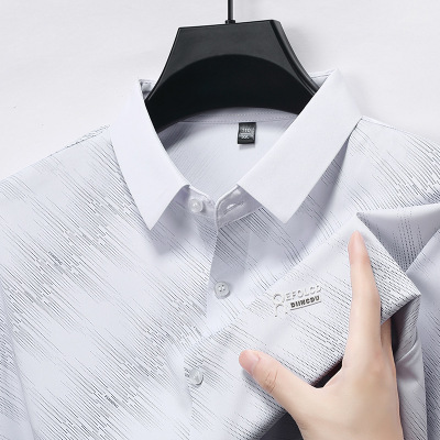 秋季长袖POLO衫轻熟男士商务休闲翻领百搭运动T恤男装