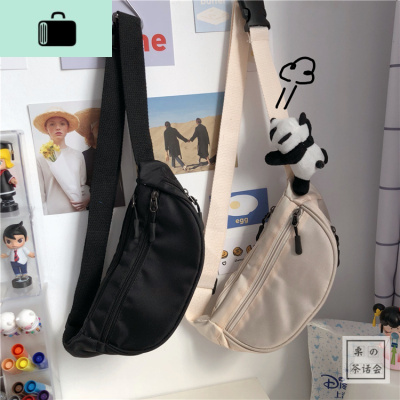 日系原宿风百搭少女胸包 ins港风复古工装学生斜挎包腰包小包包女NEW LAKE女斜挎包
