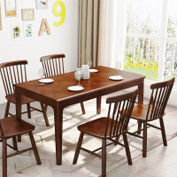 鑫金虎 实木餐桌家用现代餐桌椅组合一桌四椅