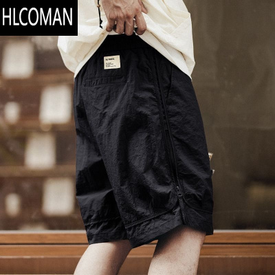 HLCOMAN夏季2025新款工装短裤男潮牌宽松休闲美式百搭运动五分中裤子沙滩