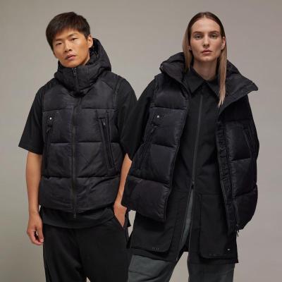 阿迪达斯(adidas)Y-3 GraphicPufferVest女式宽松防寒可拆卸 hood
