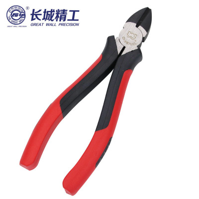 长城精工 6英寸专业级日式双色柄斜嘴钳 偏口钳剪线钳 150mm 213186 1把
