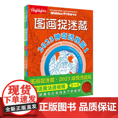 图画捉迷藏 2023 神奇透视版 全2册 益智游戏 互动游戏 视觉大发现 北京科学技术
