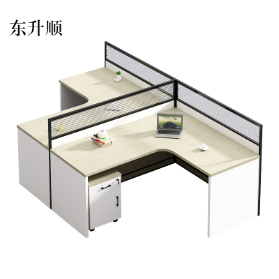 东升顺办公桌办公室职员桌2/4/6人办公家具屏风隔断电脑办公桌椅组合[工厂现做 7天内发货]