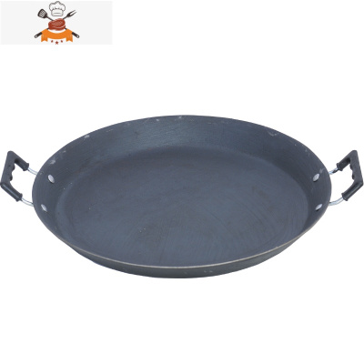 敬平陆川铸铁煎锅 老式平底锅 生铁加厚无涂层烙锅烙饼商用大锅小干锅