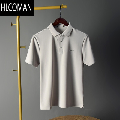 HLCOMANUPF40+!高垂感免烫!夏季男士短袖polo衫 纯色商务翻领T恤