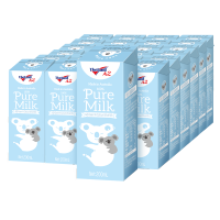 纽仕兰澳大利亚进口A2-β酪蛋白全脂纯牛奶200ml*24盒蓝色家庭装