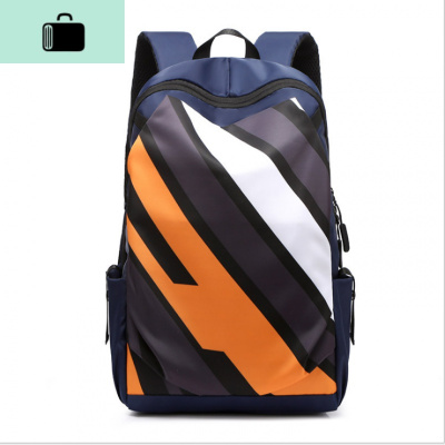 电脑旅行背包男式工作大学生书包休闲简约商务男士上班帆布双肩包NEW LAKE 1957条纹蓝色太阳眼镜眼镜盒个性挂件