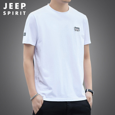 重点主推JEEP SPIRIT短袖T恤男士夏季上衣运动休闲百搭圆领HL7236