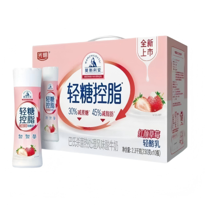 光明莫斯利安限糖控脂酸奶(草莓)PET塑料瓶230g*10瓶