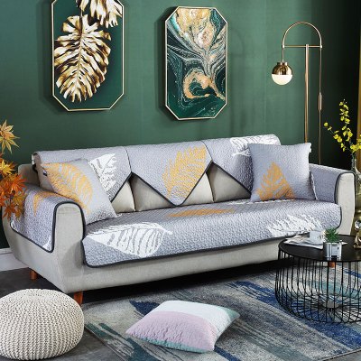 现代简约灰色布艺四季通用沙发垫北欧沙发罩全包家用防滑沙发