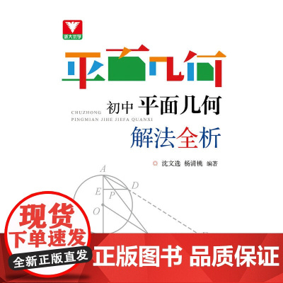 正版]初中数学平面几何解法全析 浙大数学优辅 沈文选 杨清桃编著 中考数学 初中数学几何辅助线专项突破训练练习