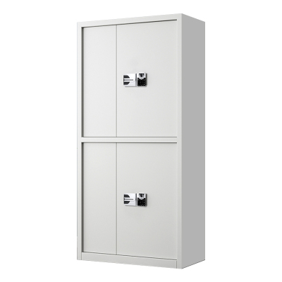 东升顺指纹电子保密柜钢制密码文件柜档案柜办公柜矮柜保密资料柜通双节白色:国保指纹锁