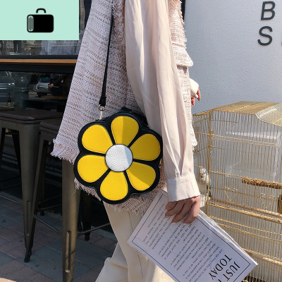 花朵包包女2020新款个性太阳花潮包时尚单肩斜挎包花形手提小圆包NEW LAKE女斜挎包