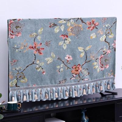 欧式电视机盖布家电电视罩防尘罩套家用55寸6570寸液晶曲面屏台式 花晨月夕电视机罩 47-50英寸(宽116*高67)