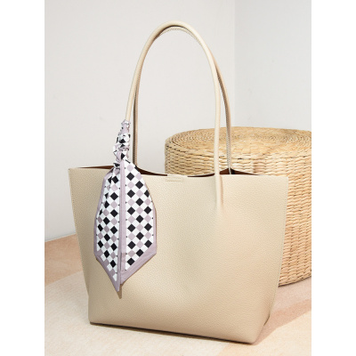 高级感大容量托特包新款丝巾包包上班通勤手提母女包