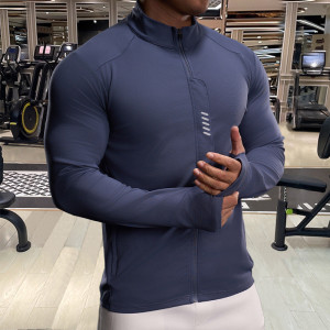 2025年男款修身春秋季户外运动健身骑行服休闲透气速干舒适男