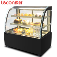 Lecon/乐创 1.8米落地式(黑/白)(弧形/直角)蛋糕柜 展示柜商保鲜冷藏熟食柜寿司卤菜点菜柜冷藏柜