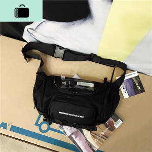 国潮气塞蹦迪包多功能工装组合腰包斜背包挎包单肩包男运动休闲包NEW LAKE 黑色[收藏送运费险]男士腰包 黑色【收藏送运费险】