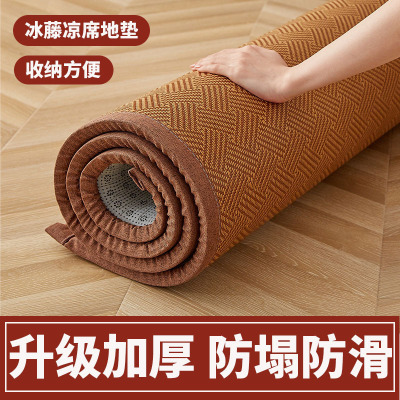 藤席凉席地铺地垫床垫儿童爬爬垫褥加厚床褥垫子单人床褥垫榻榻米