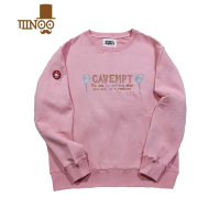 YANXUCAVEMPT粉色情侣卫衣ins宽松字母气球刺绣圆领无帽长袖男女款
