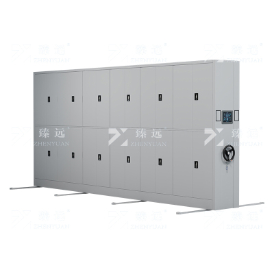 臻远ZY-MJJA-20 智能密集架移动式档案柜钢制轨道智能密集柜 通双节 一列六组