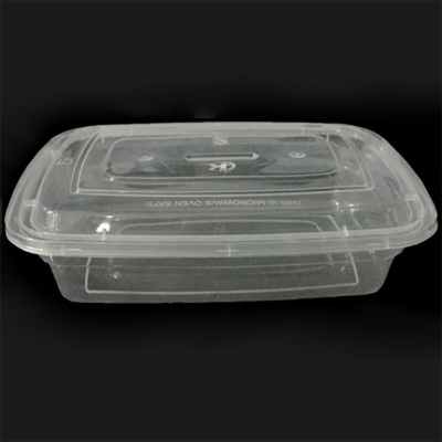 奥德鑫一次性PP餐盒 透明单格快餐盒饭1000ml 单个