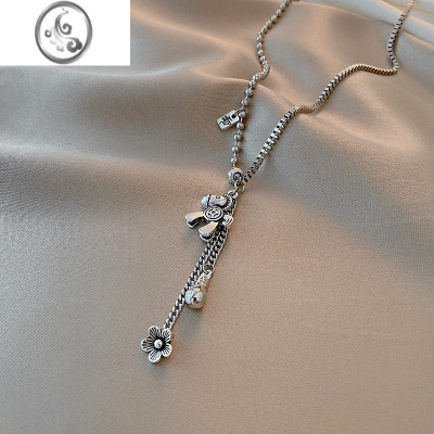 JiMi钛钢项链女ins嘻哈风百搭辣妹配饰高级设计感小众锁骨链轻奢吊坠