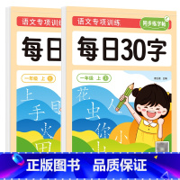 每日30字:一年级上册①②[全2册] 小学通用 [正版]幼升小数学专项训练每日30题幼小衔接小学一二三年级上下册算数口算