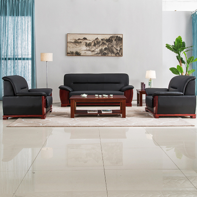 迈亚办公沙发商务经理室茶几组合套装会客区三人位接待室3人会议