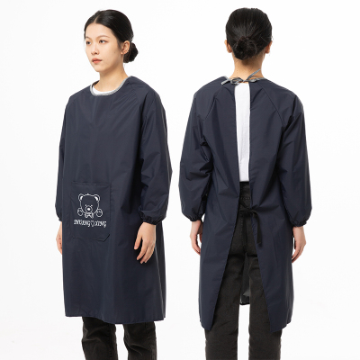 [补贴10%]防水罩衣女薄款大人长袖围裙家用厨房专用防油工作服新款男士反穿