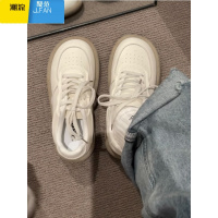 聚范时尚百搭高级感复古小白鞋女2024年新款春季轻便运动休闲单鞋