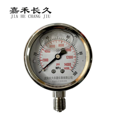 嘉禾长久/耐震压力表/YN60 0-100Mpa/个