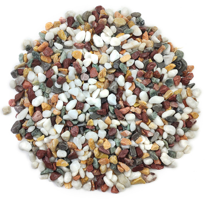 彩石多肉盆栽铺面石子鹅卵石鱼缸造景底砂种花装饰五彩小石头