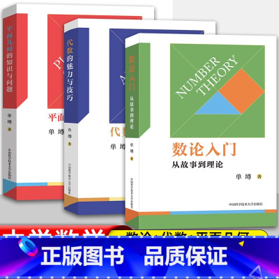 [全套3册]数论/平面几何/代数 高中通用 [正版]数论入门从故事到理论 代数不等式证明方法解析几何竞赛读本 中学数学概