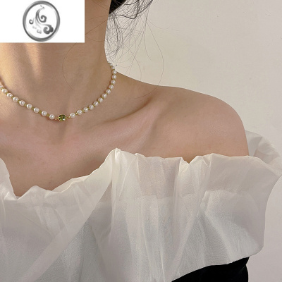 JiMi十里间[冷萃]甜美少女珍珠项链百搭仙气可调节锁骨链