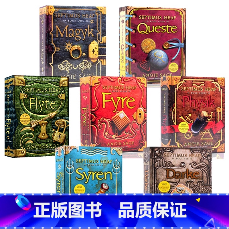 [正版]英文原版 Septimus Heap萨提姆斯希普7册 青少年英语课外阅读科幻小说 ANGIE SAGE Mag