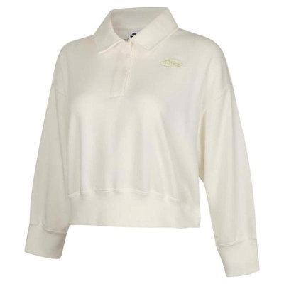 NIKE耐克长袖T恤运动休闲舒适针织女装POLO衫HQ7395-133 C