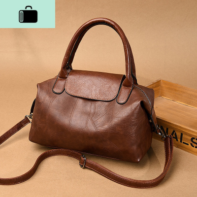 包包女2020新款冬皮女包大容量饺子包时尚斜挎包牛皮大包手提包NEW LAKE女斜挎包