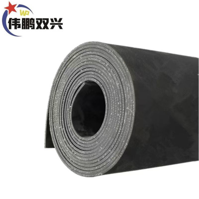 伟鹏双兴 夹布橡胶板加线抗压橡胶垫 三层布1米*10mm*2.6米长 卷