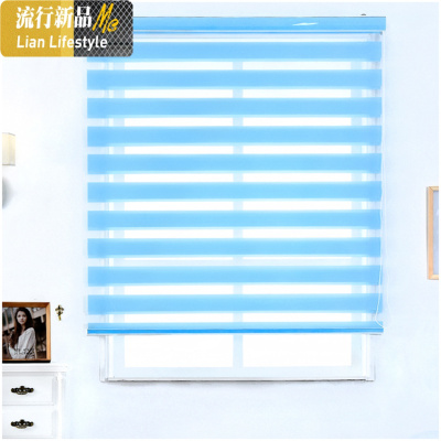 卷帘百叶窗帘遮挡帘办公室遮光升降手拉厨房卫生间浴室防水免打孔 三维工匠