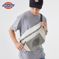 Dickies轻便斜跨多隔层腰胸包男女学生通勤骑行爬山旅行W012白色