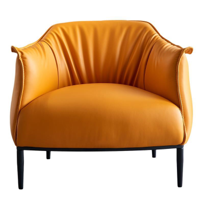 豫亨 酒店沙发套装意式极简轻奢真皮弧形沙发客厅高档简约现代设计师办公室异形创意真皮沙发会客接待沙发