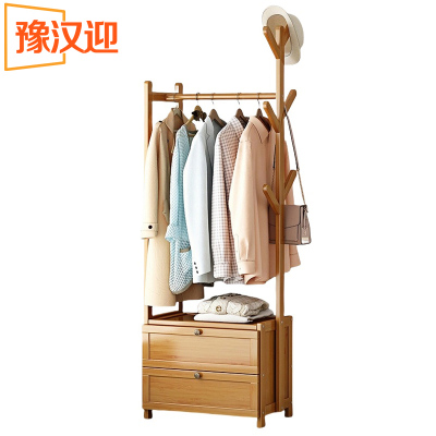 豫汉迎竹质衣帽架