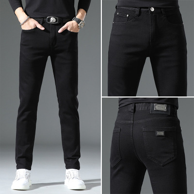 欧货牛仔裤男款秋冬季新款潮牌商务弹力修身小脚休闲长裤子男_913