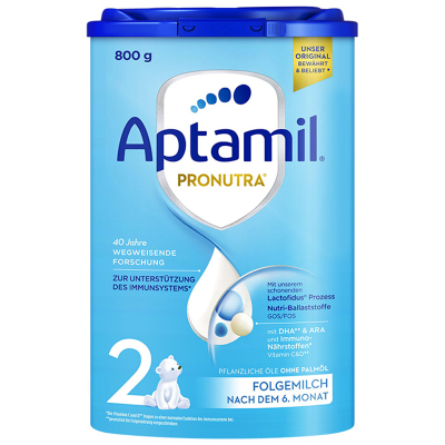 Aptamil德国原装进口爱他美经典版2段6-10个月婴幼儿配方奶粉800g