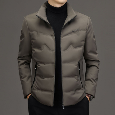 秋冬季新款立领白鸭绒男士羽绒服短款保暖休闲时尚高档男士外套