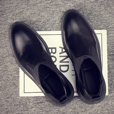 马丁靴秋冬新款男士低帮平跟时尚简约潮流百搭气质通勤日常皮鞋